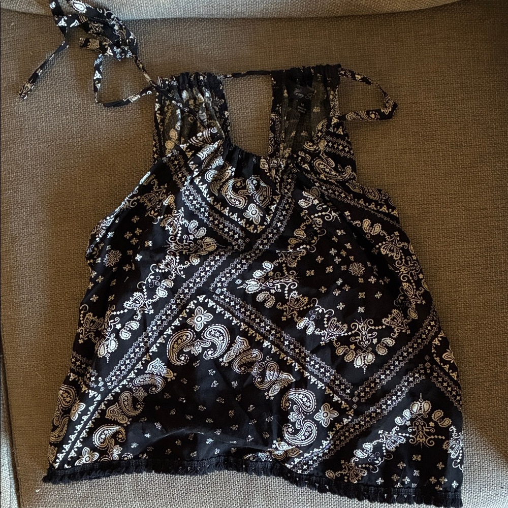 Black Paisley Women's Top